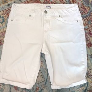 White Cuffed Shorts Size 12 EUC